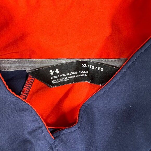 Auburn Tigers Mens XL Under Armour Navy Blue Full Zip Long Sleeve Windbreaker - Picture 5 of 10